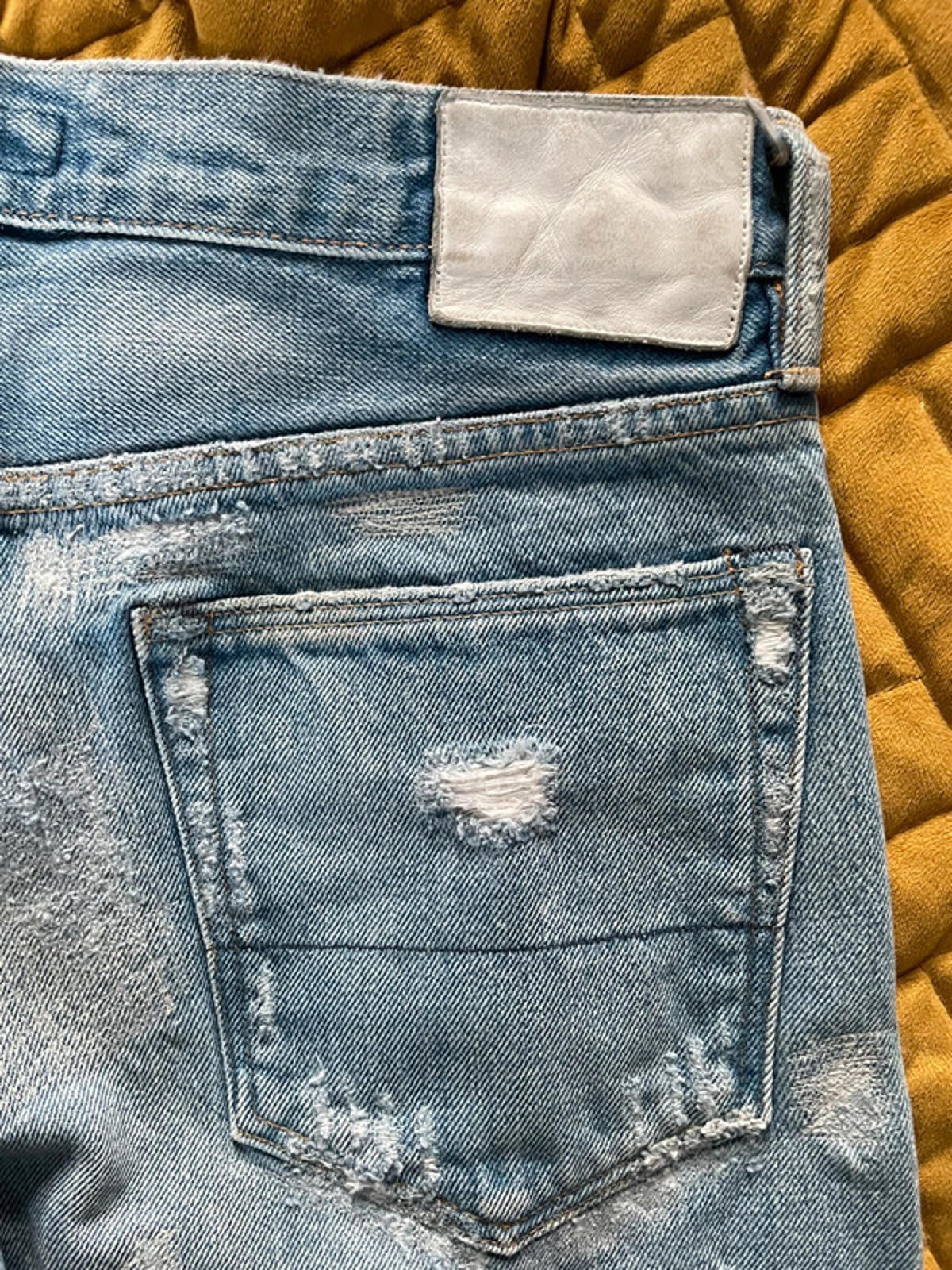 Men’s Ron Herman Denim rip and repair effect jeans - W31 / L33