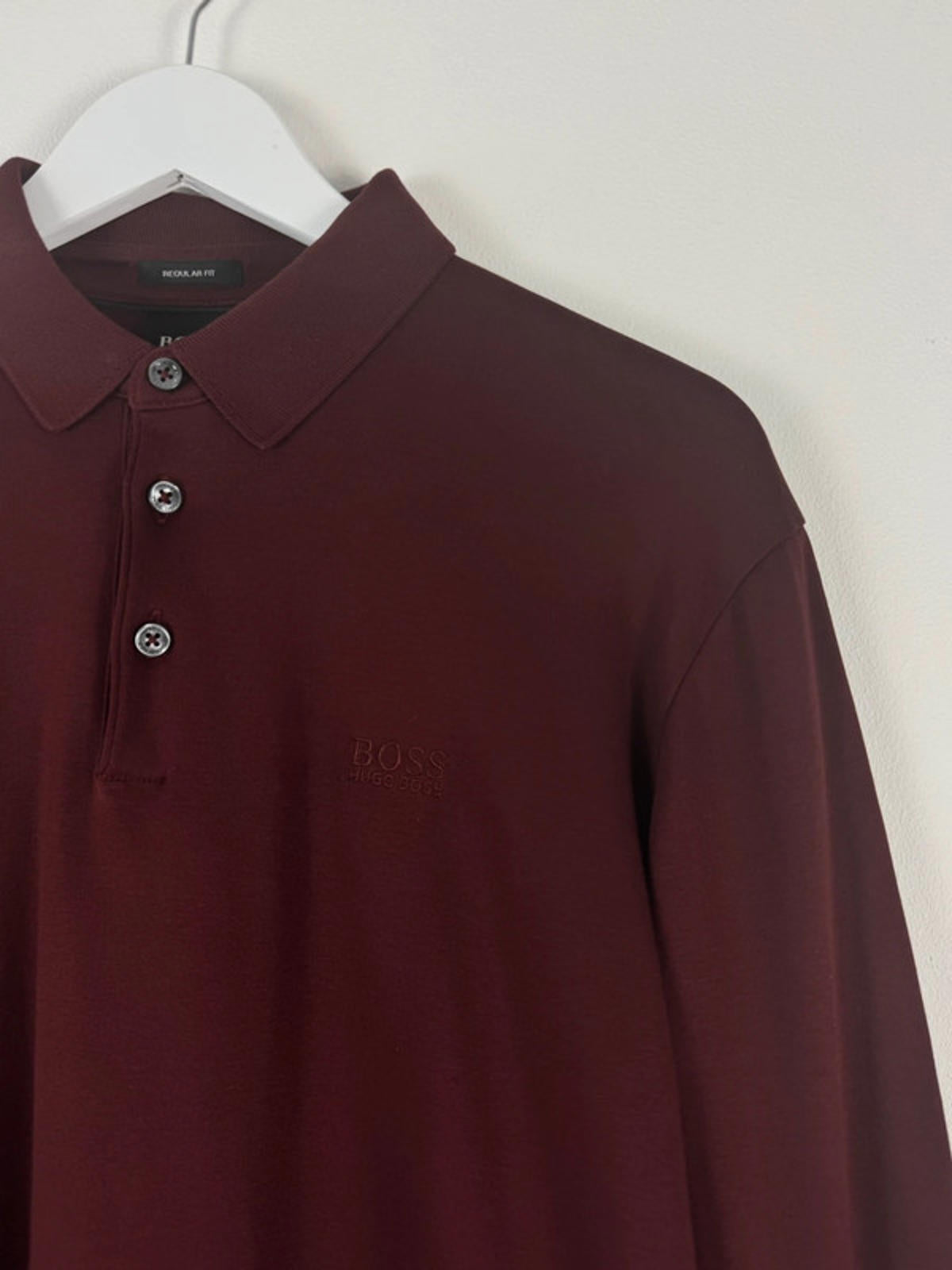 Men’s Hugo Boss Regular Fit Sift Touch long Sleeve Polo Shirt - Medium -1443