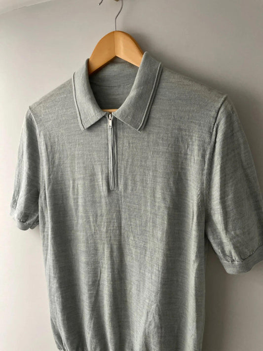 Men’s Reiss premium wool knitted polo top - Medium