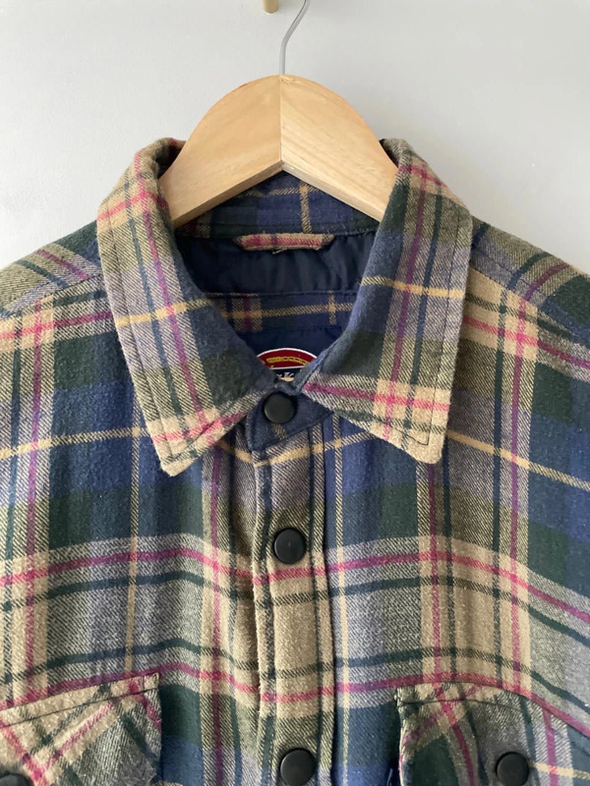 Men’s Dickies Relaxed Padded Flannel Check Work Shirt In Navy/Brown - XLarge - 2379