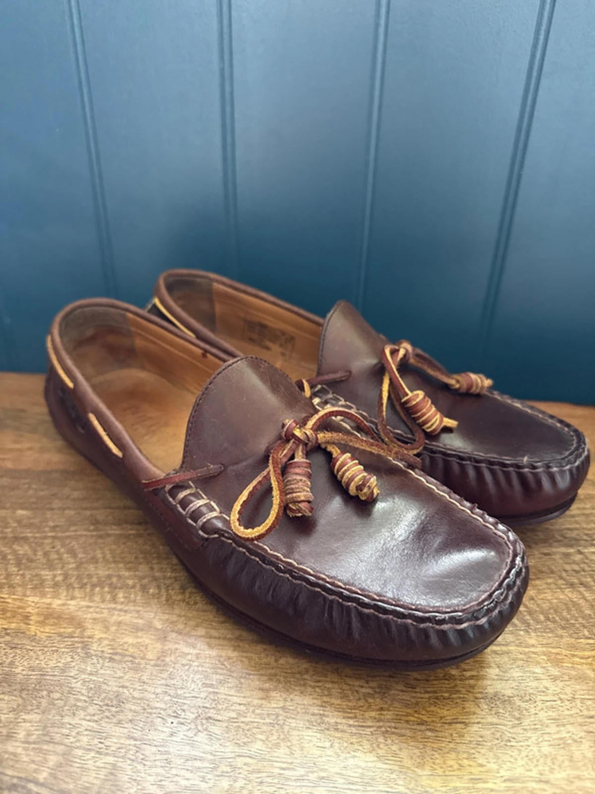 Men’s Ralph Lauren Davy Premium Leather Driving Shoe Loafer - Uk8 - 1280