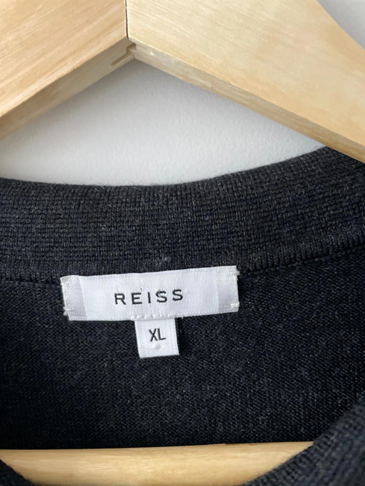 Men’s Reiss Premium Wool Long Sleeve Knitted Polo Top - XLarge - 1892