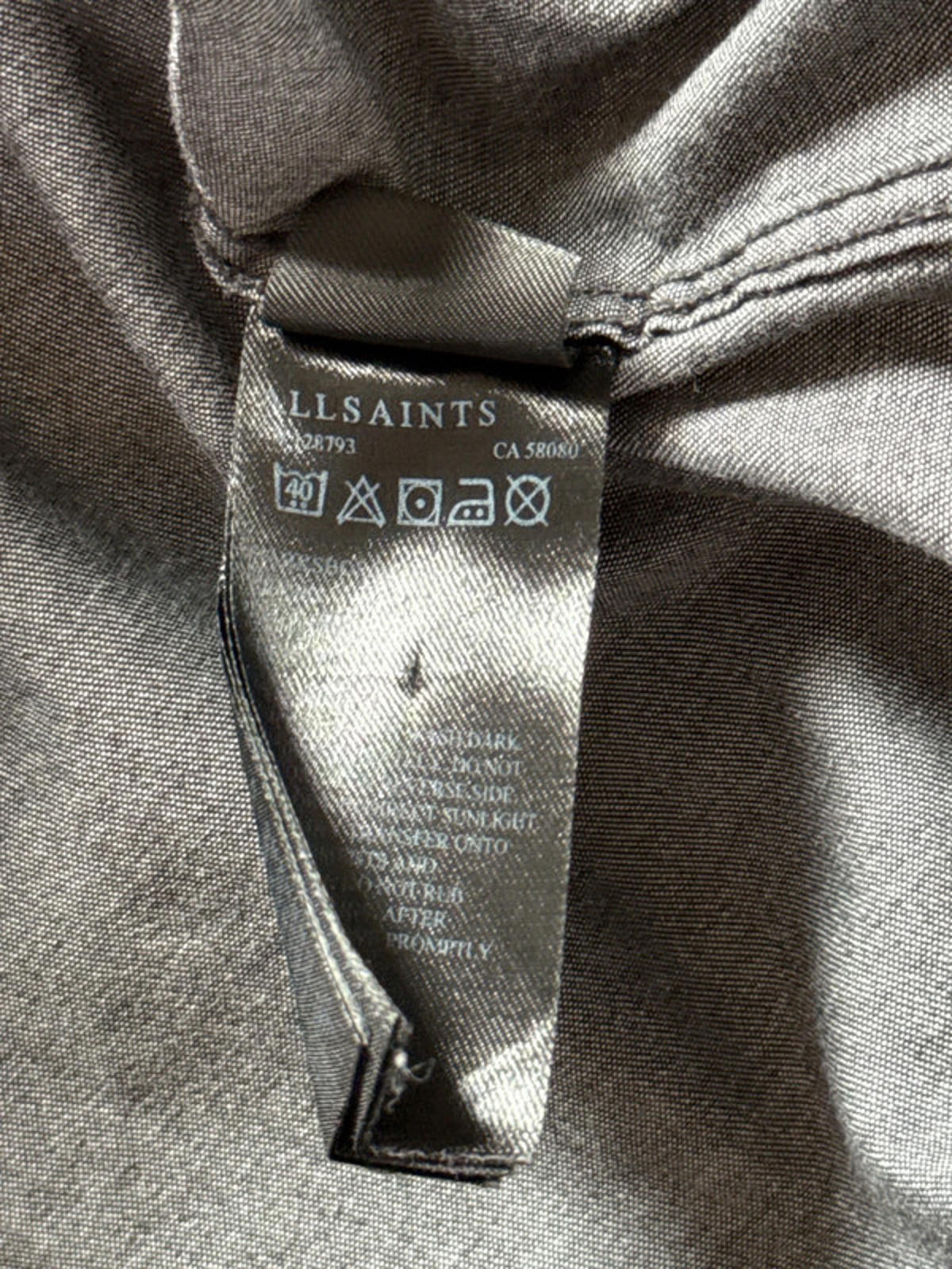 Men’s Allsaints Washed Western Denim Chambray Shirt - Small - 1968