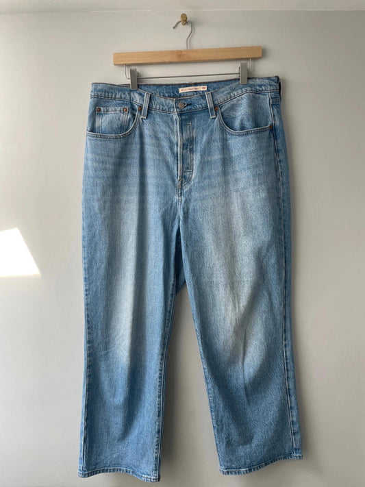 Women’s Levi’s Ribcage Straight Ankle Fit Blue Jeans - W37/L27 -1849