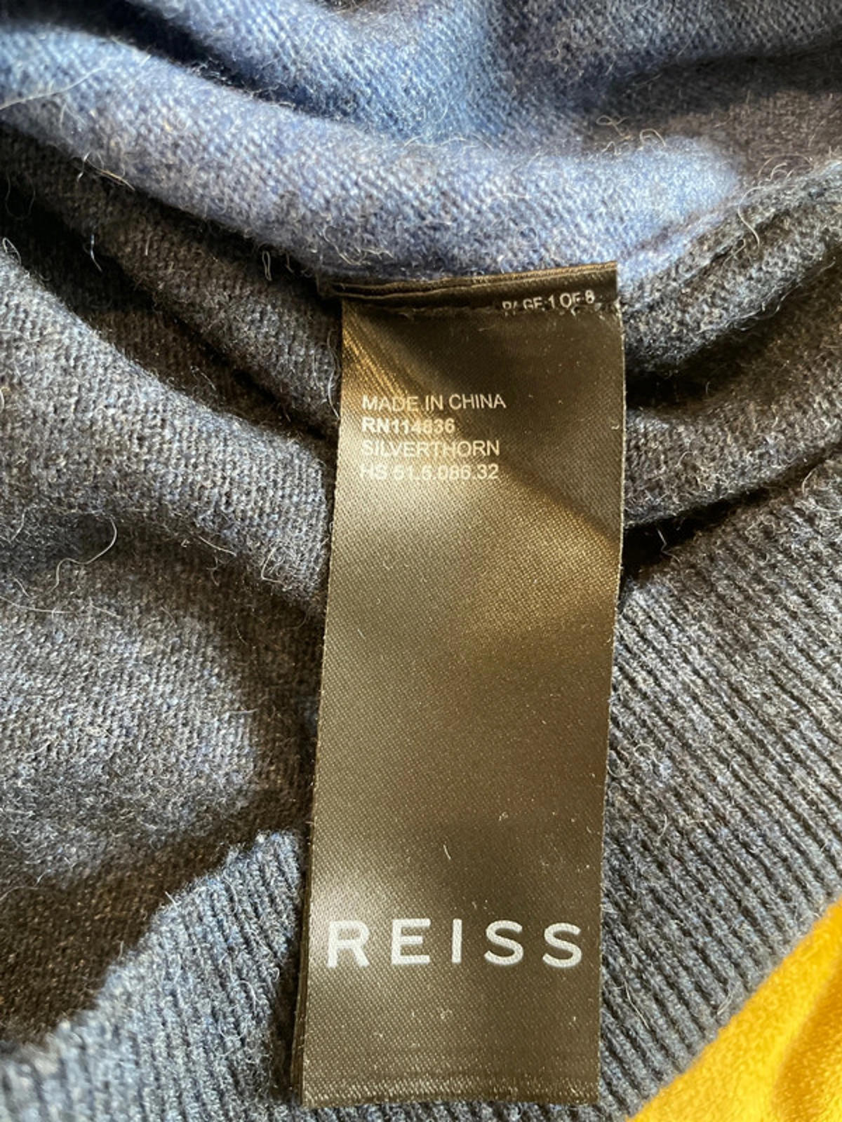 Men’s Reiss Premium Wool Mix Long Sleeve Polo Top - Small - 1578