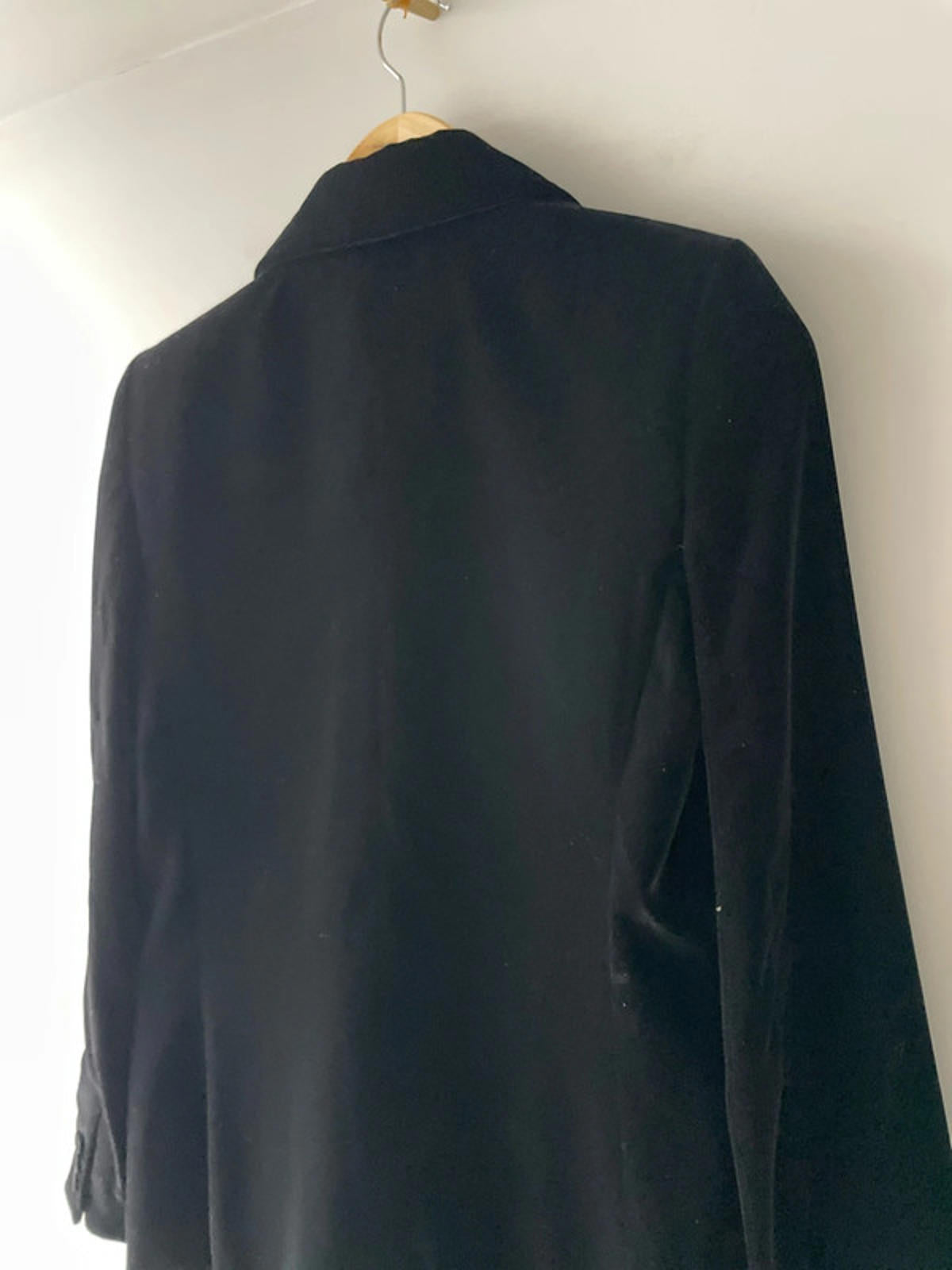 Women’s Mango Double Breasted Velvet Jacket Blazer In Black - Small - 2380