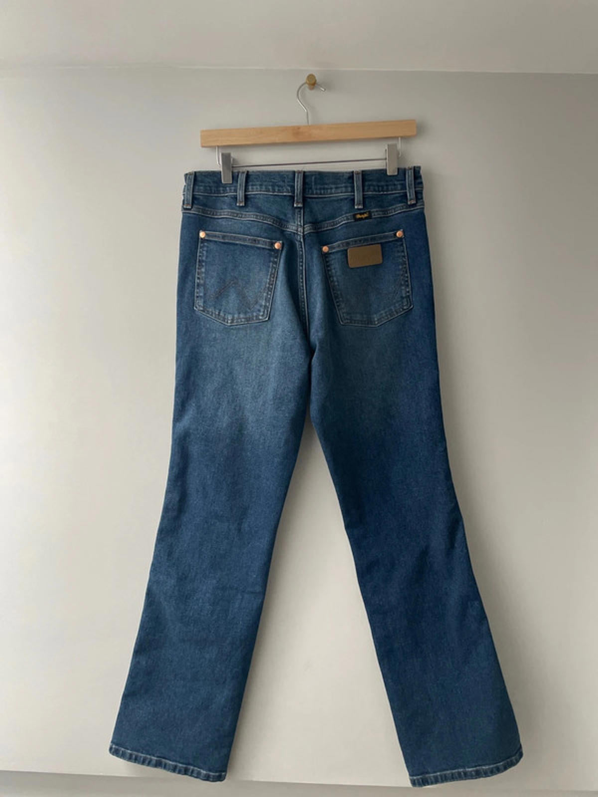 Mens Wrangler Wrancher Slim Bootcut Fit Jeans In Navy - W32/L32 - 2382