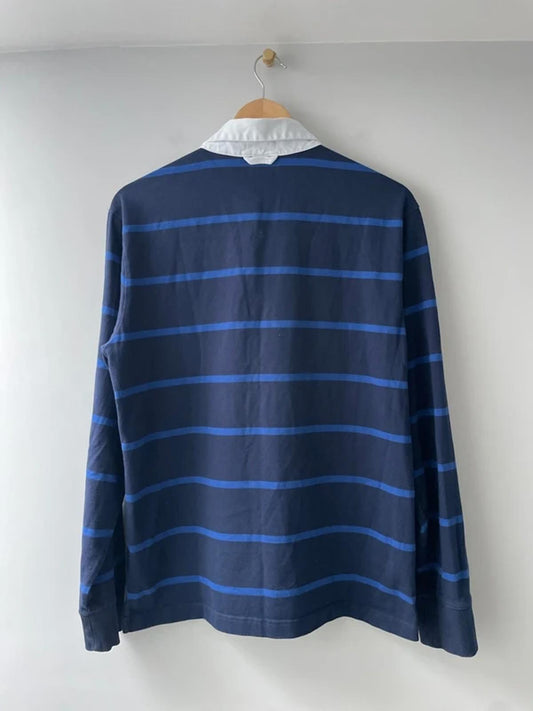 Men’s Gant Stripped Rugby Polo Top In Navy - XLarge - 2913