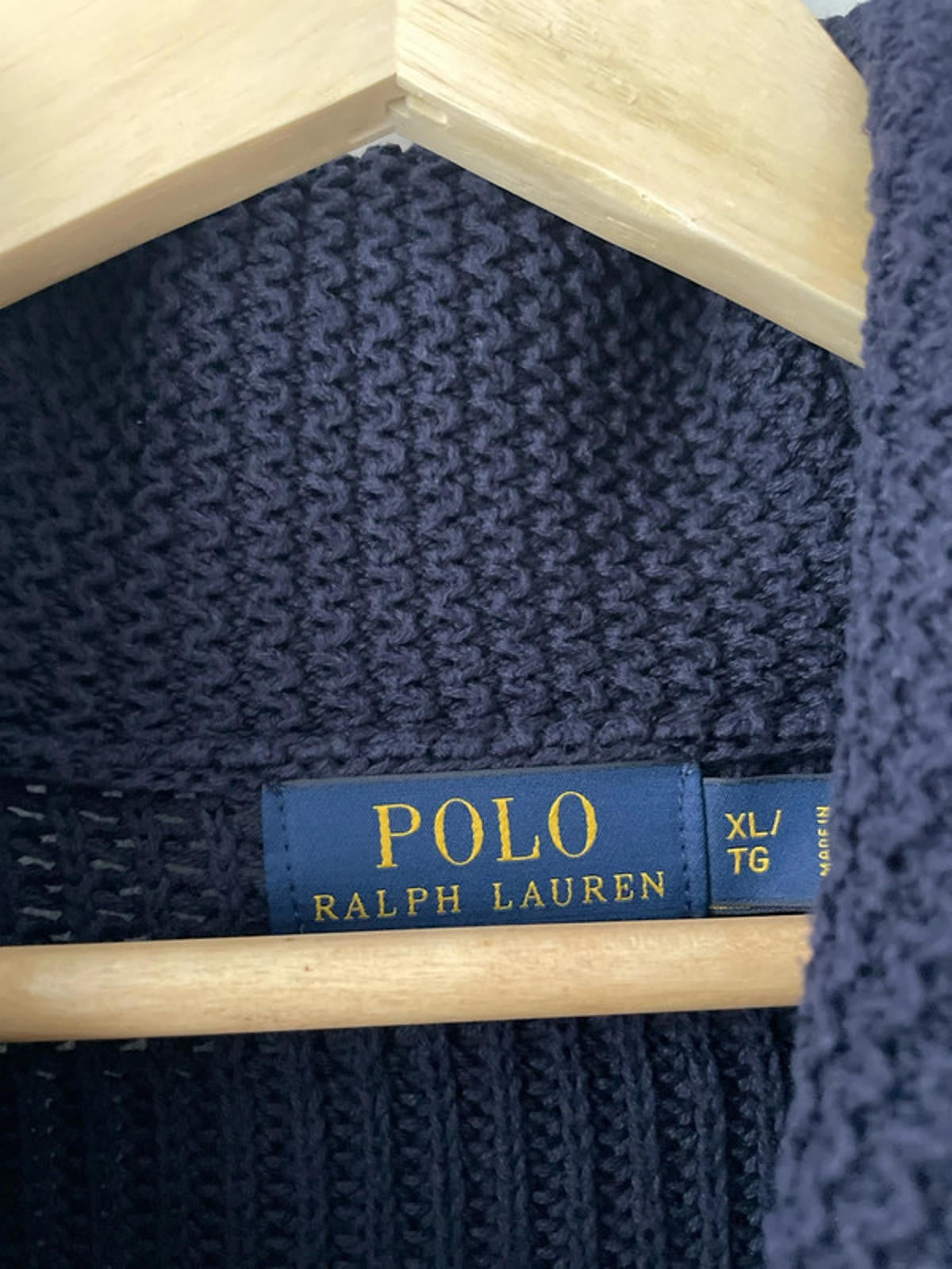Men’s Ralph Lauren Knitted Shawl Collar Cardigan Top In Navy - XLarge - 2368