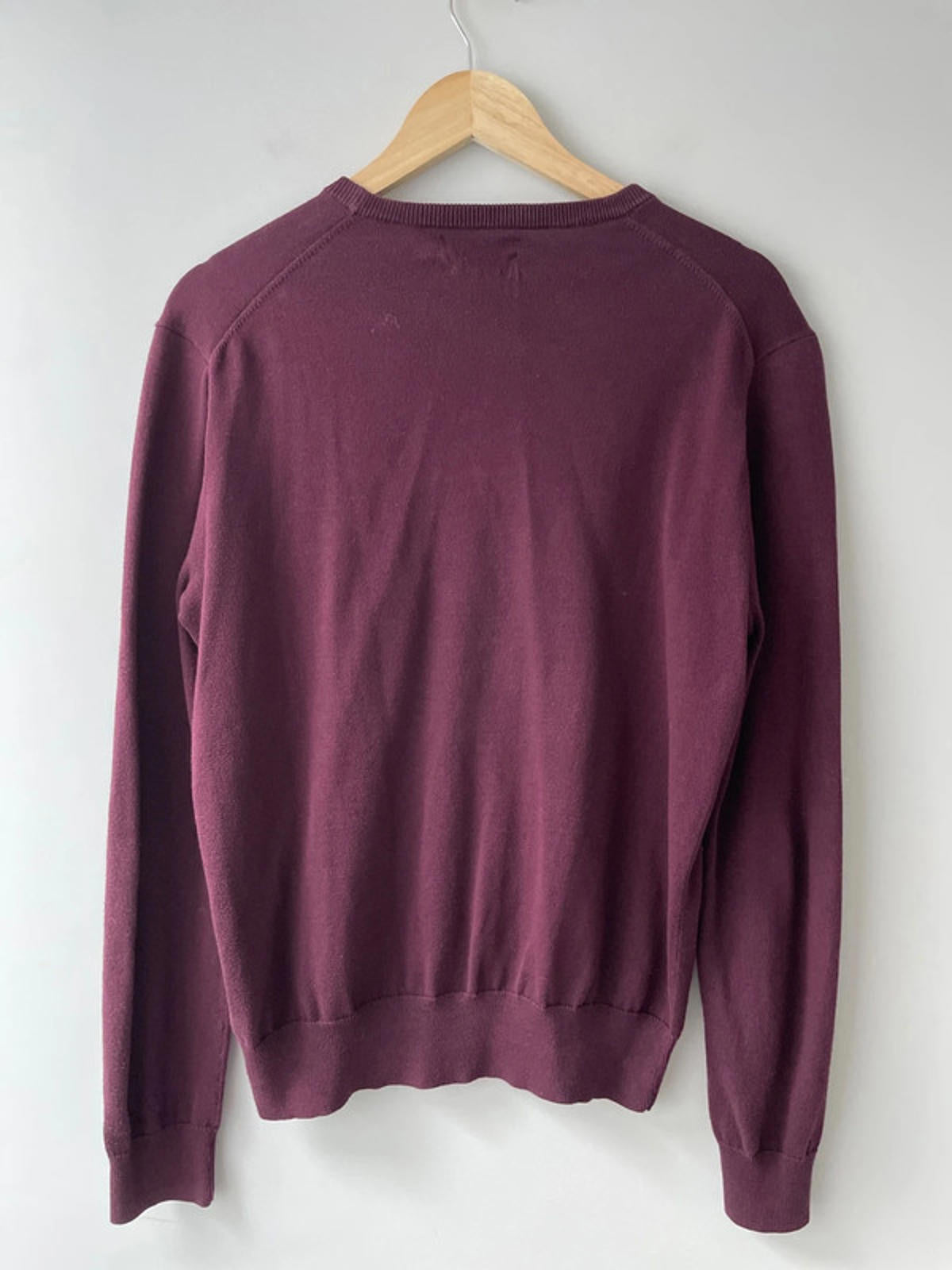 Men’s Ralph Lauren Long Sleeve Crew Neck Jumper In Burgundy - XSmall- 2060