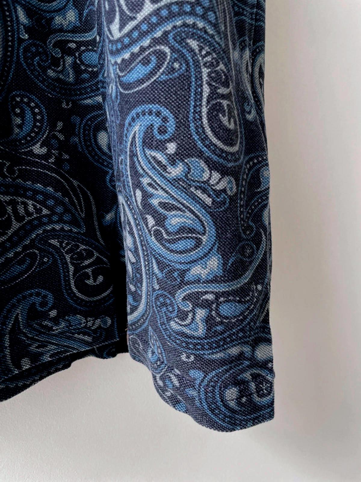 Men’s Pretty Green Tonal Wonderwall Paisley Print Polo Top - Medium - 1724