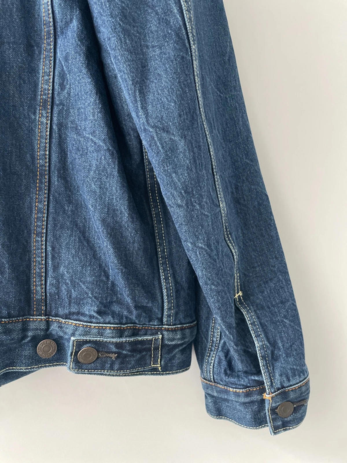 Womens Levi's Denim Trucker Jacket Coat With Borg Lining In Blue - Medium - 2312