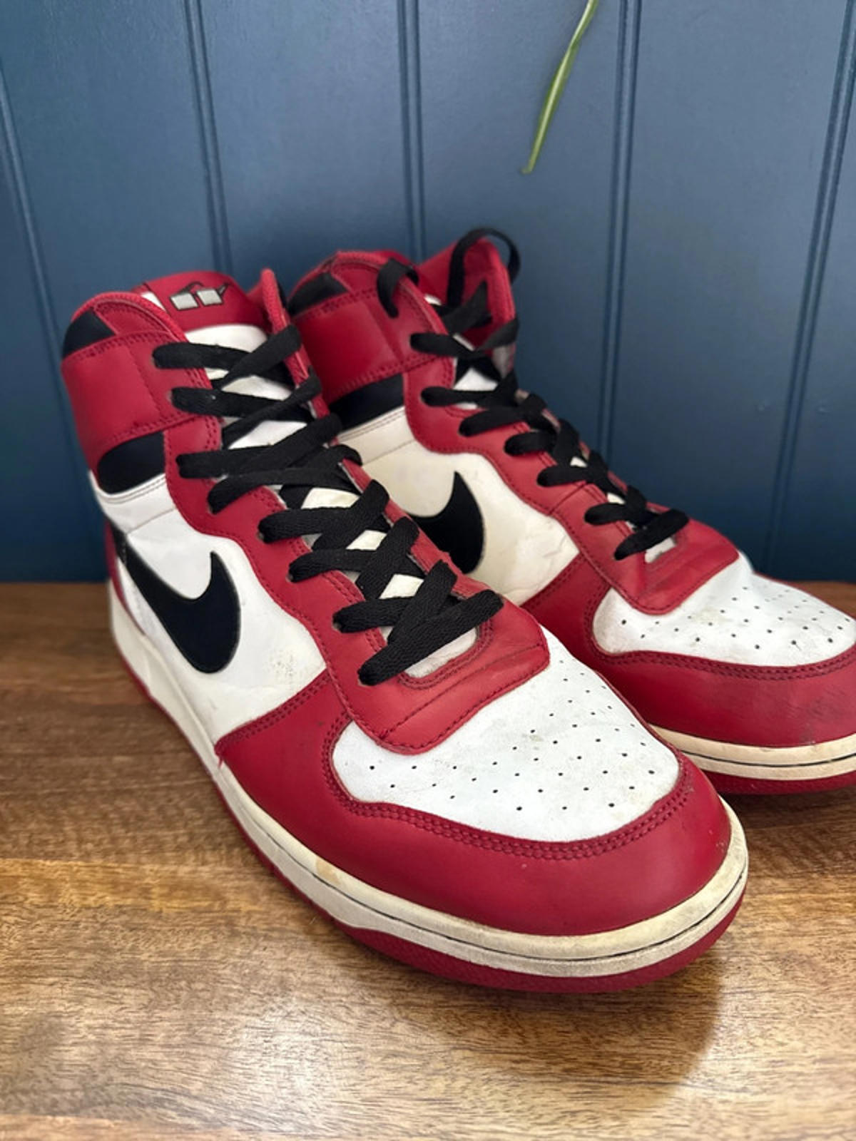 Men’s Nike Big High Spike Lee Chicago Bulls Red Black White 2010 - Uk12 - 0787