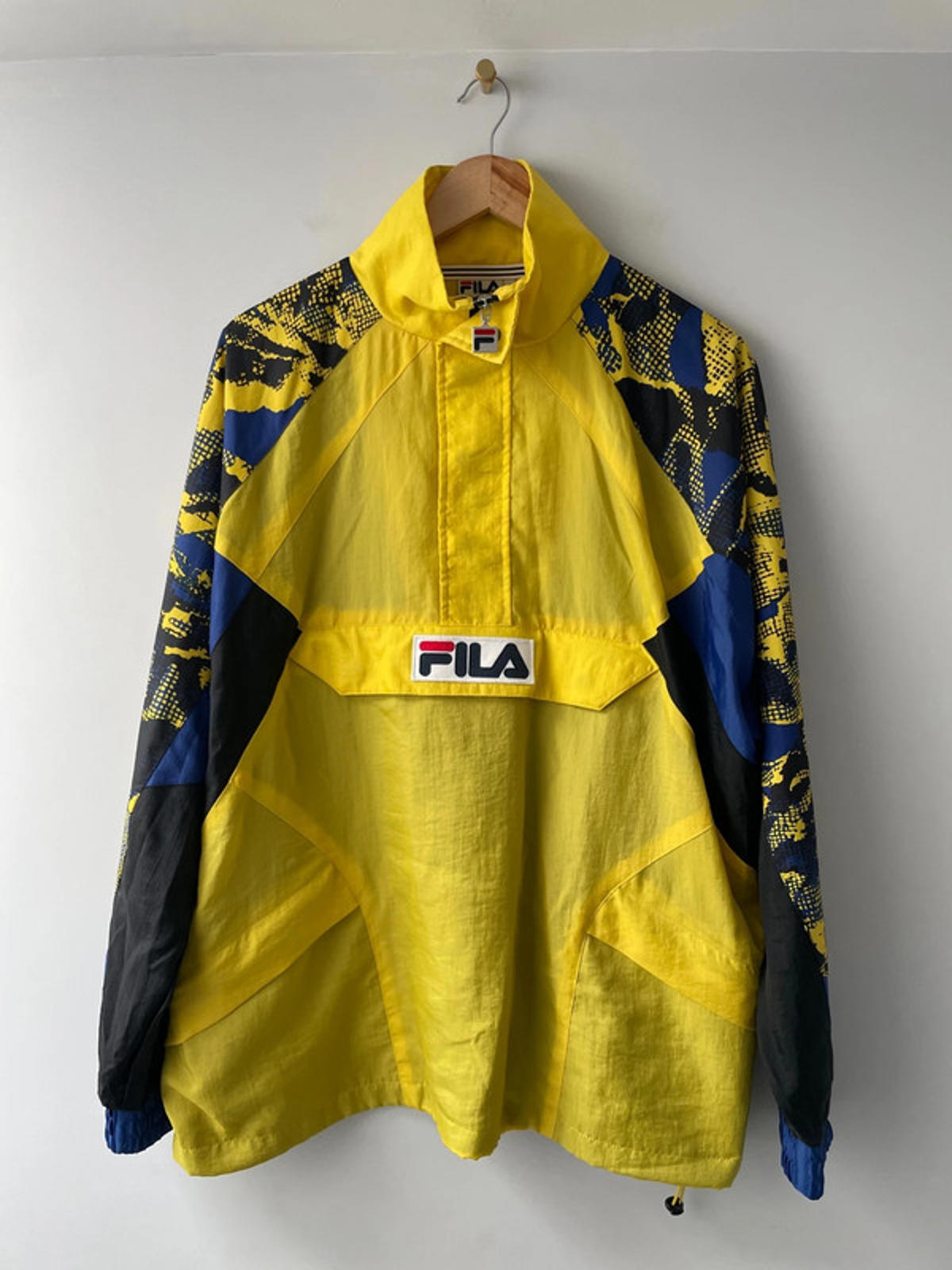 Men’s Fila 1/4 Zip Overhead Retro Oversized Windbreaker Jacket - Small - 2065