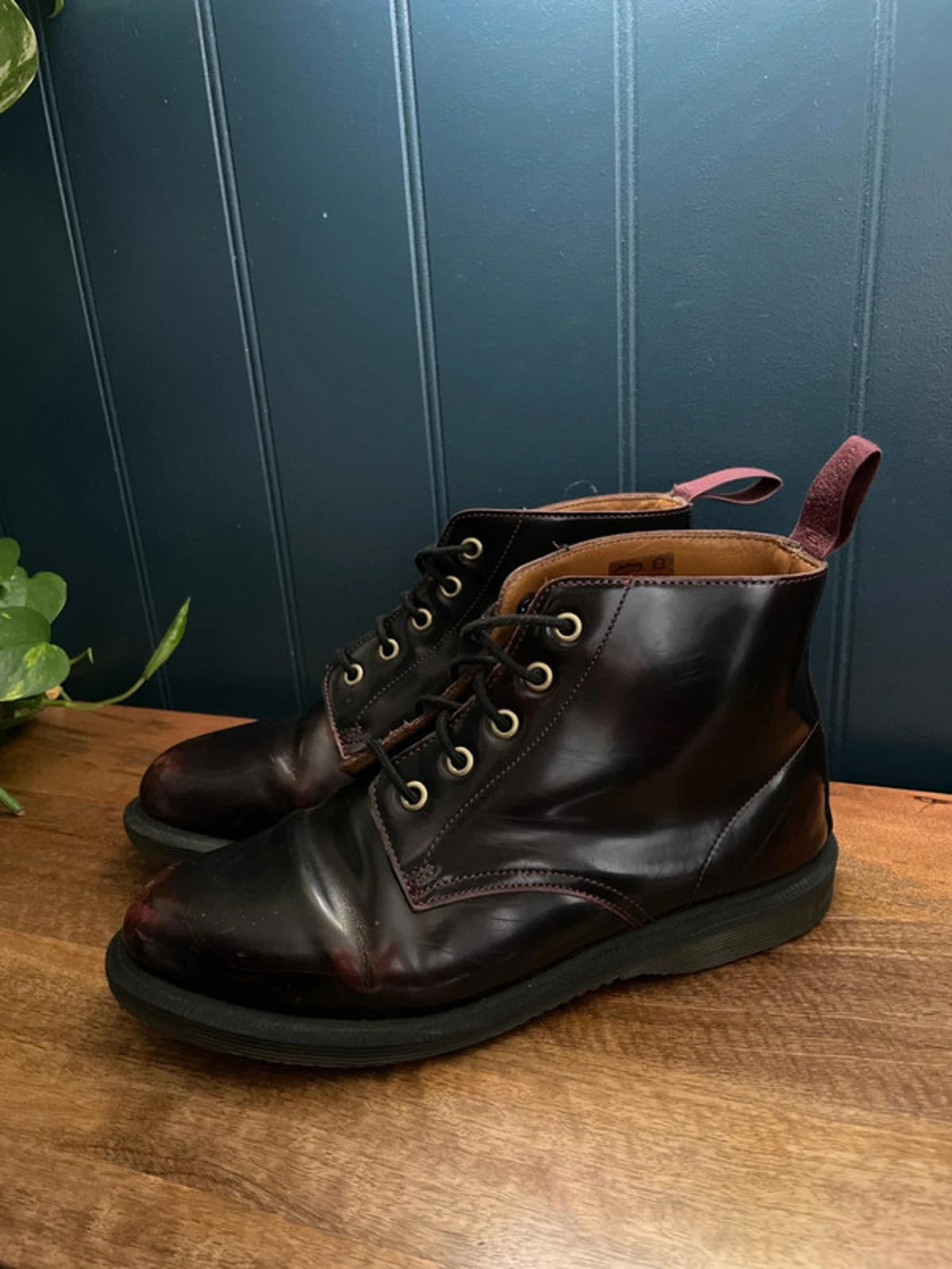 Women’s Dr Martens Arcadia Leather Lace Up Boots In Cherry Red - UK6 - 2156