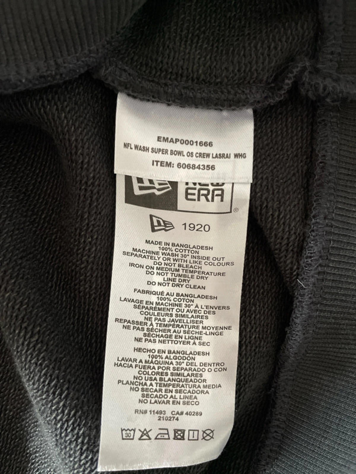 Men's New Era Las Vegas Raiders NFL Washed Super Bowl Jumper In Black - Medium - 2285