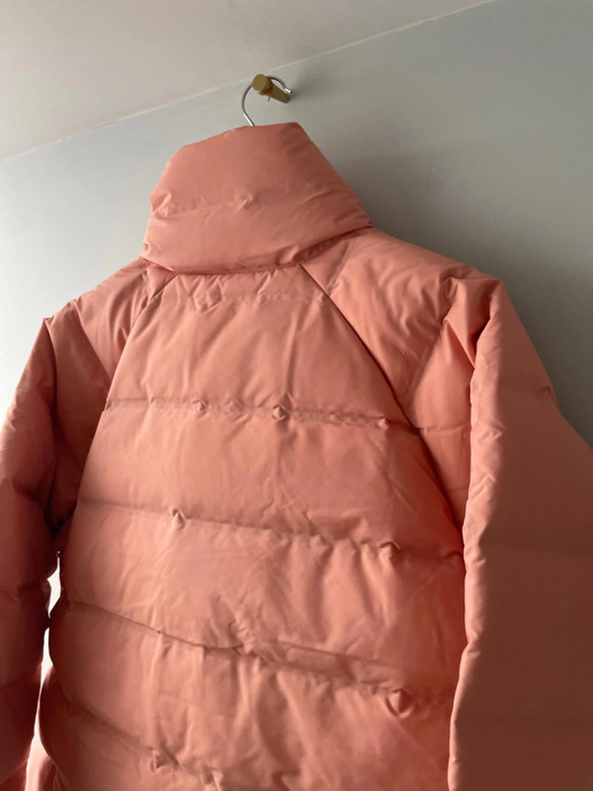 Women’s Adidas Helionic Oversized RLX Down Puffer Jacket In Coral - Large - 2340