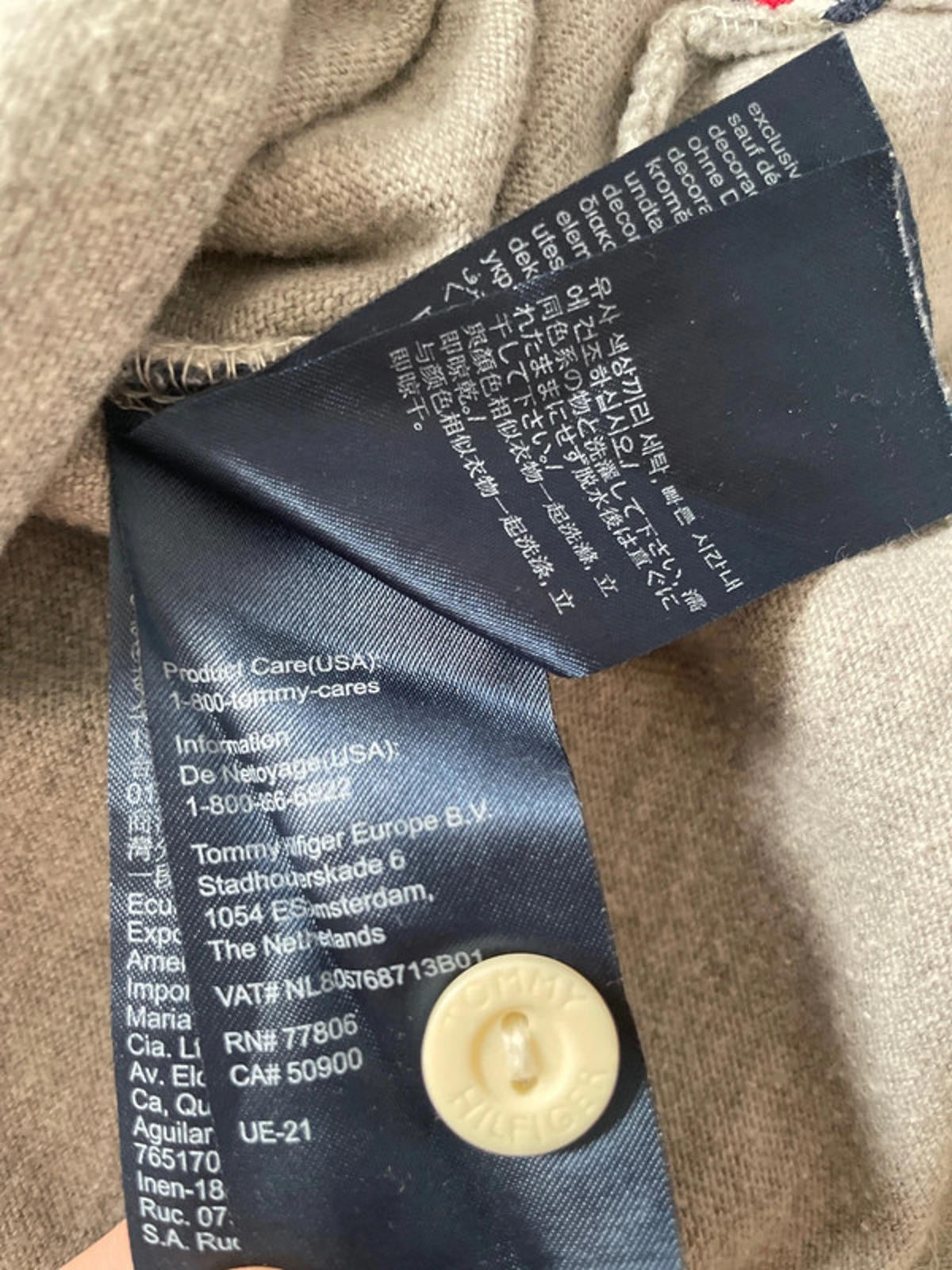 Men’s Tommy Hilfiger Rugby Shirt Top - Grey - Large - 2144