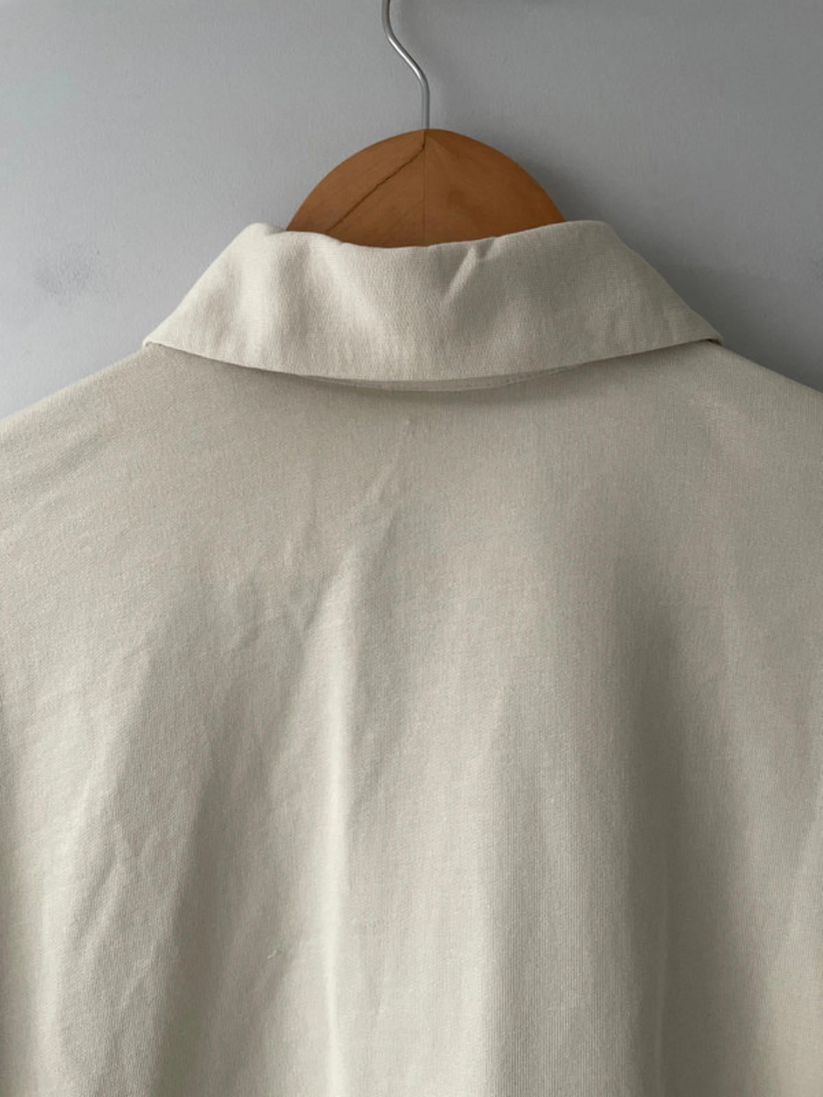 Mens Calvin Klein 1/4 Zip Rugby Polo Sweatshirt In Cream - Small- 2326