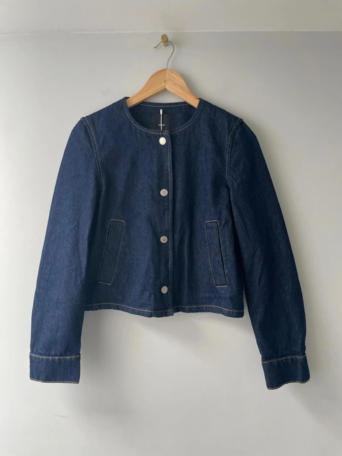 Women’s Mango Cropped Denim Jacket In Navy - Small - 1951