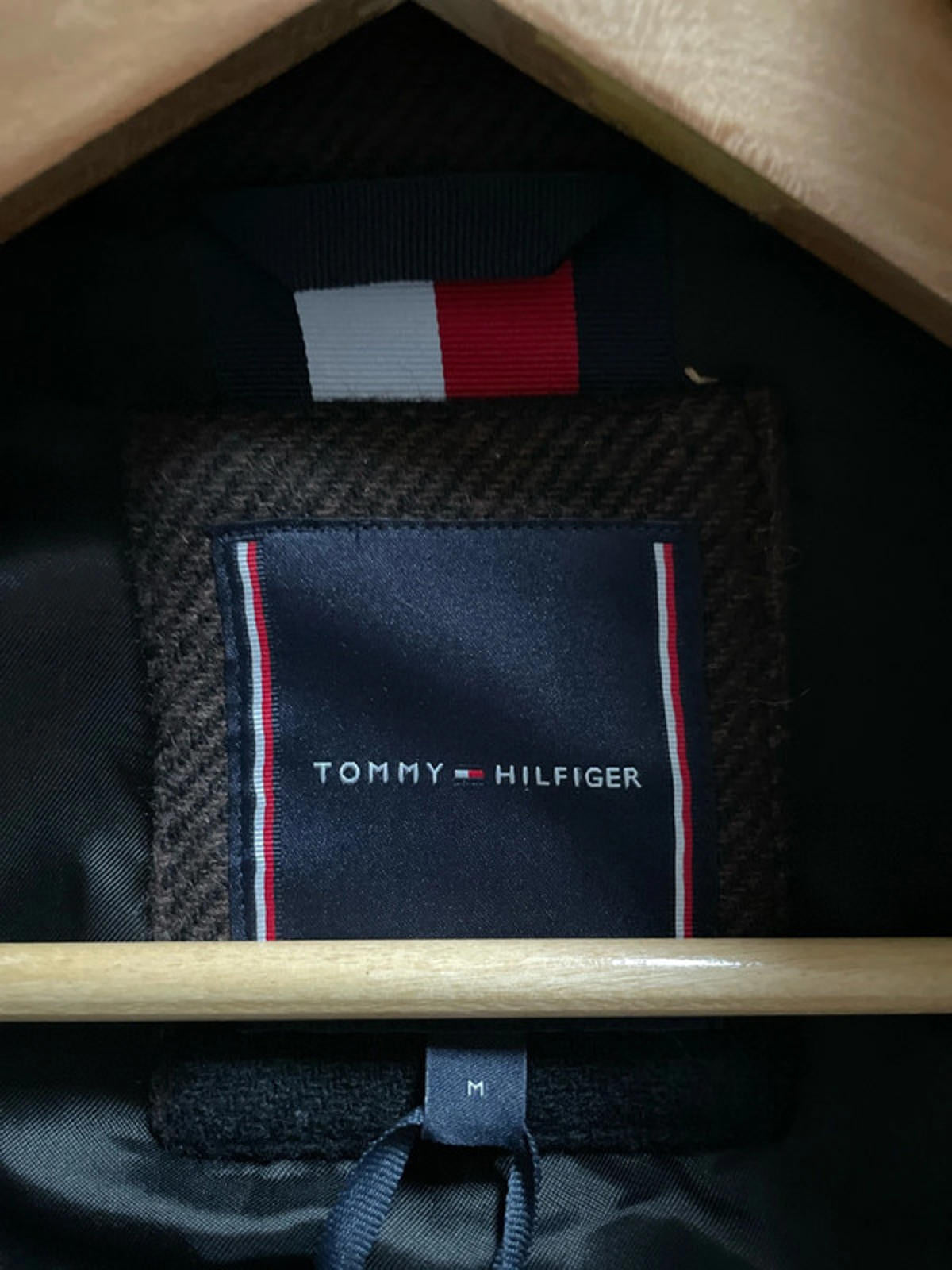 Men’s Tommy Hilfiger Premium Wool Checked Jacket In Brown - Medium - 2428 - £300 RRP