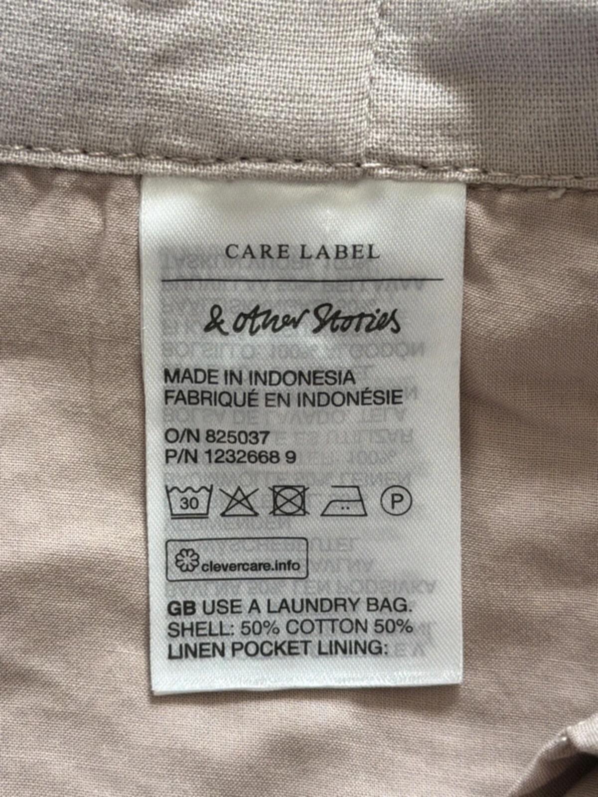 Women’s & Other Stories linen tie front style shorts in beige - Uk6 - 3442