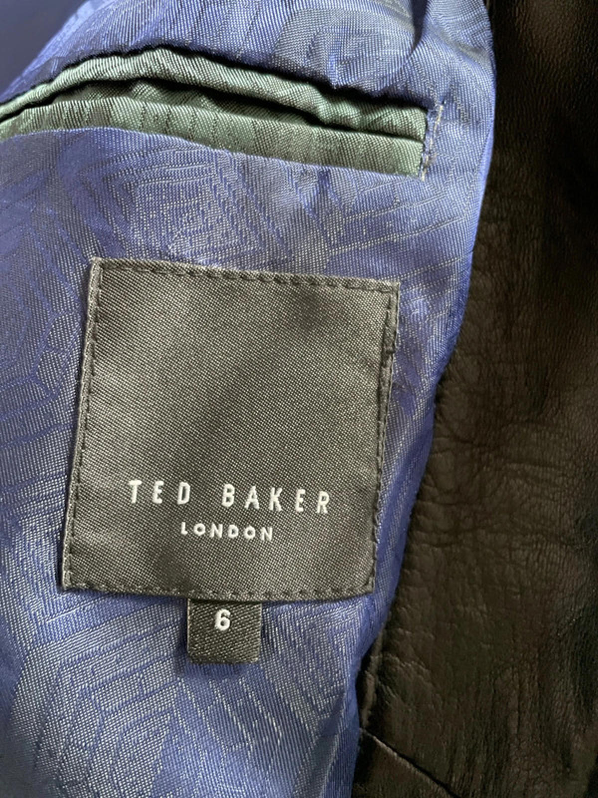 Men’s Ted Baker Premium Soft Leather Biker Jacket In Brown - Medium - 2266