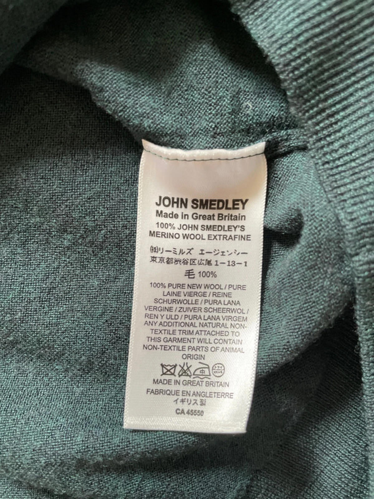 Men’s John Smedley Premium Merino Wool Long Sleeve Cardigan - Medium - 1936