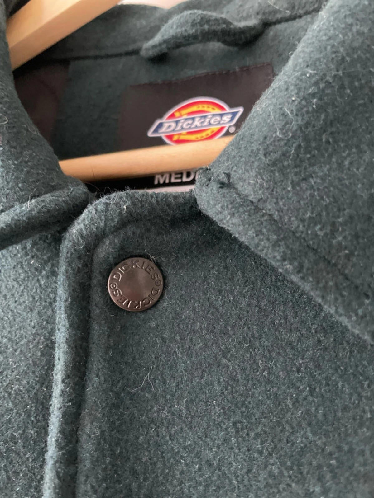Men’s Dickies Union Springs Varsity Jacket Recycled Wool In Dark Green - Medium - 2372
