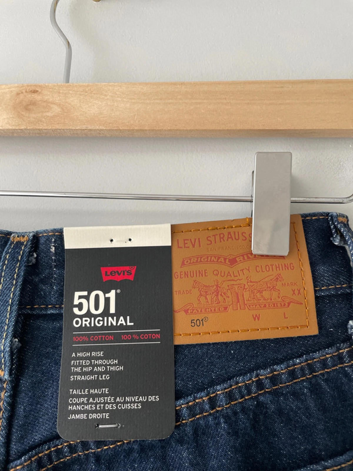 Women’s Levi’s 501 Original High Waisted Fit Jeans In Navy - W24/L30 - 2349