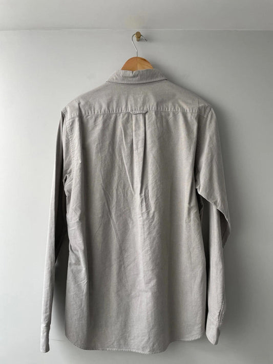 Men’s Uniqlo Slim Fit Long Sleeve Oxford Chambray Shirt Top - Medium - 1549