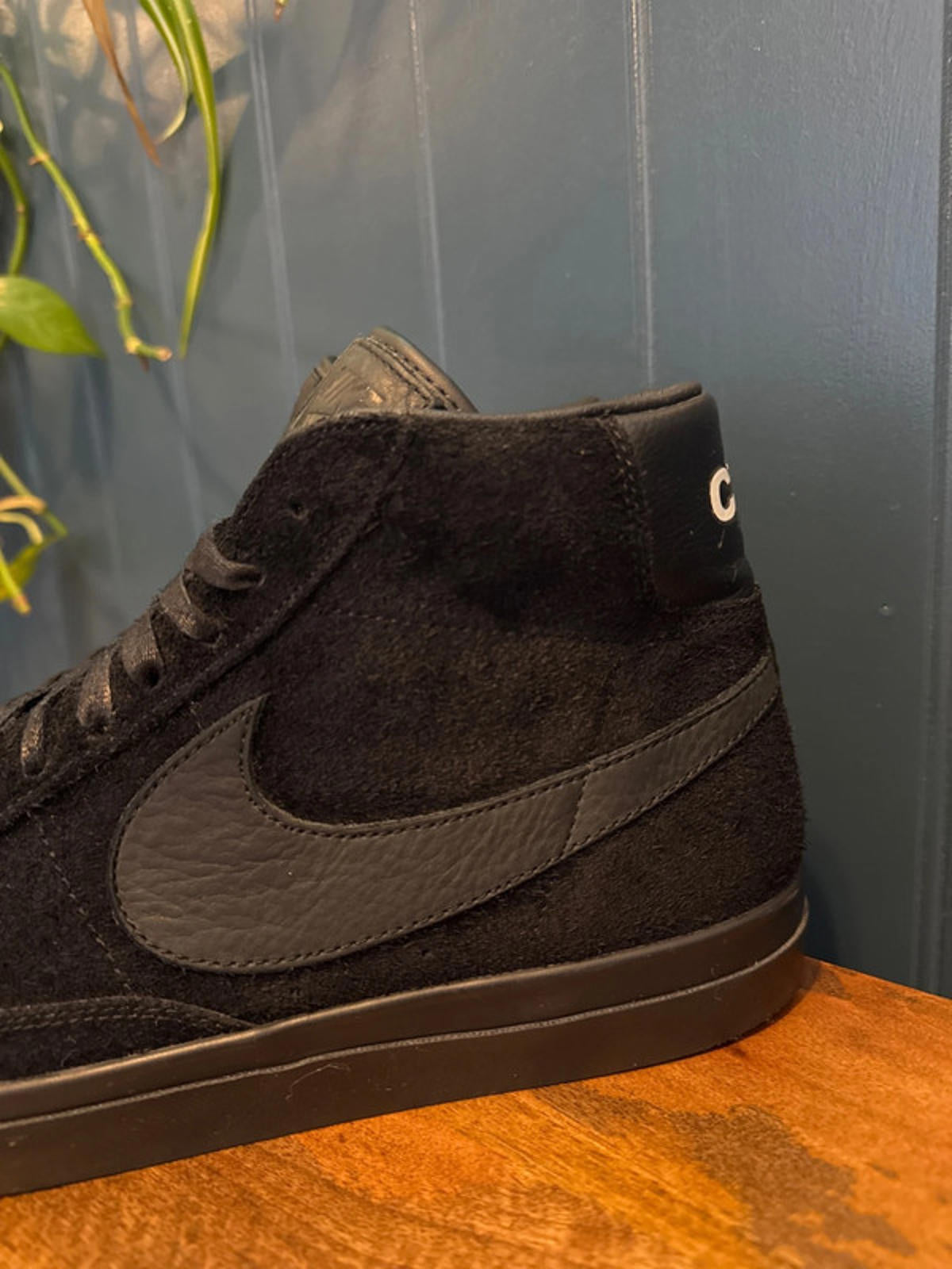 Men’s Nike X Comme Des Garçon Blazer limited edition suede Trainers - Uk10