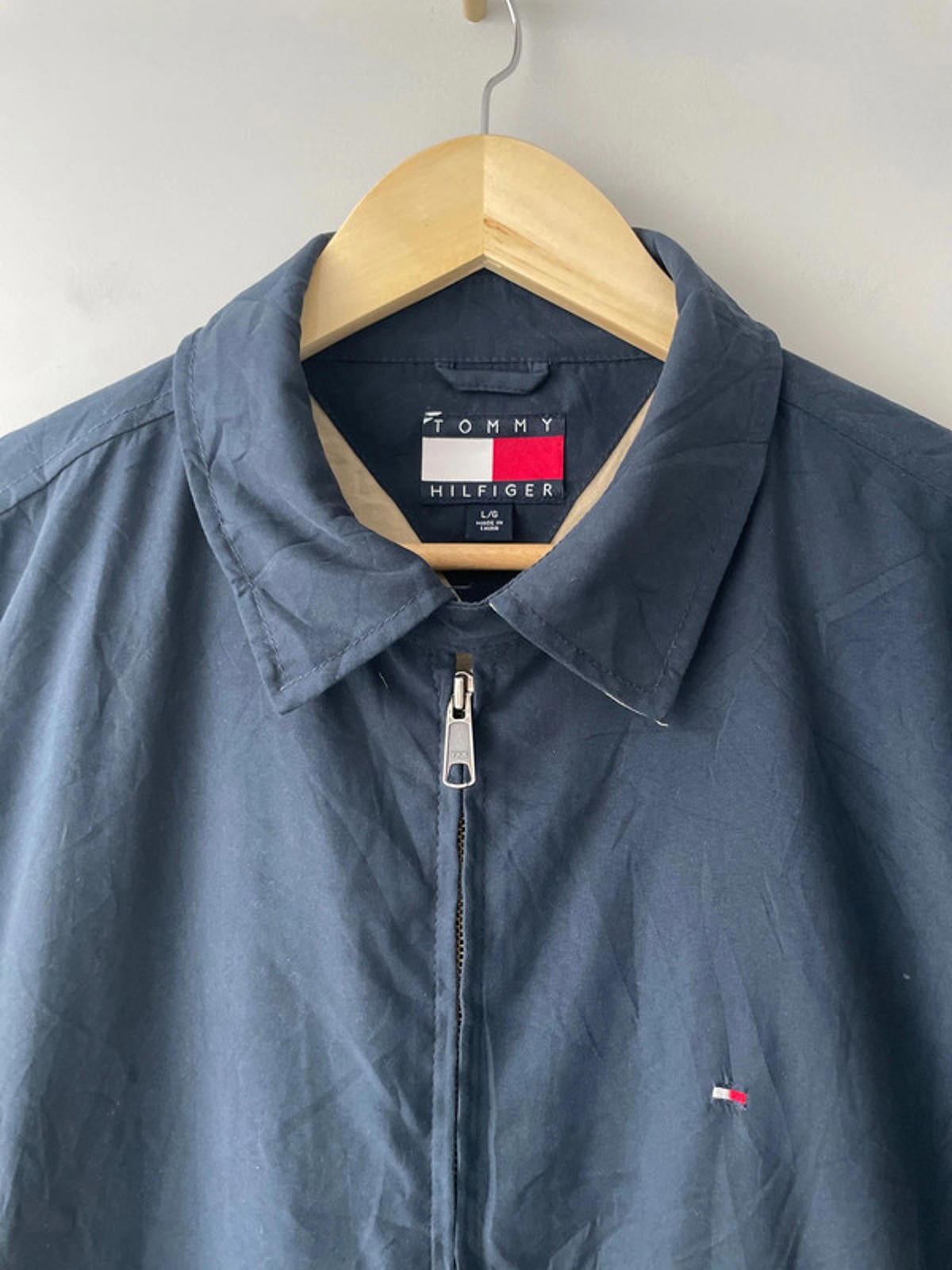 Men’s Tommy Hilfiger Classic Harrington Jacket In Navy - Large - 2033