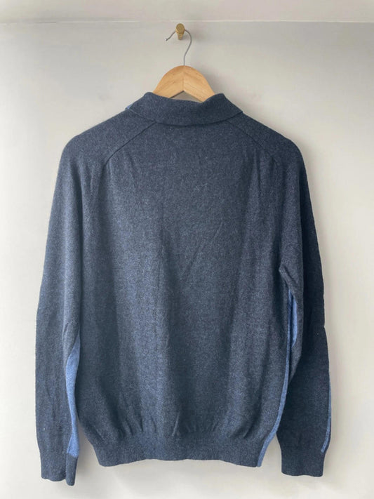 Men’s Reiss Premium Wool Knitted Long Sleeve Polo Top - Small - 1578