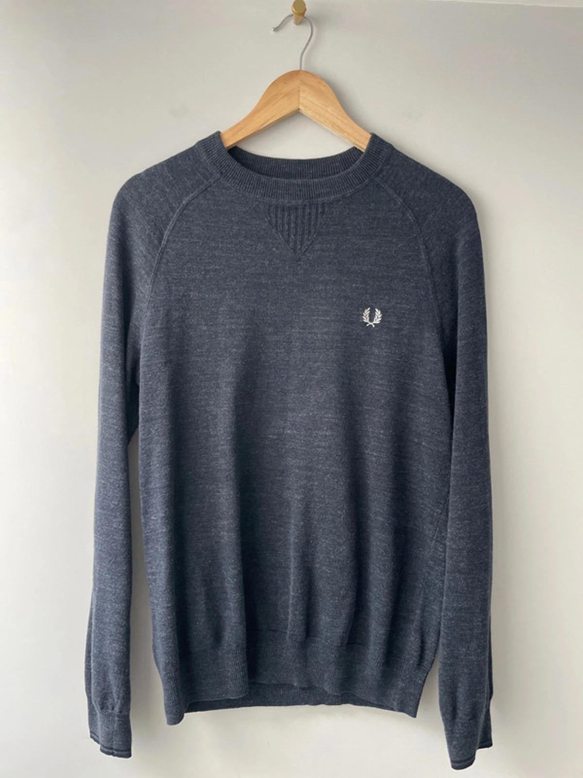 Men’s Fred Perry Long Sleeve Crew Neck Jumper In Grey - Small - 2064