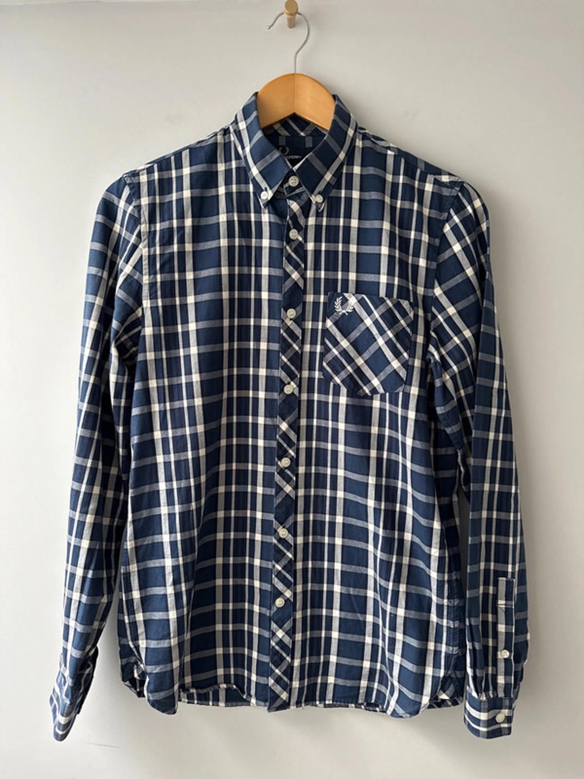 Men’s Fred Perry Check Oxford Shirt With Chest Pocket - Small - 0884
