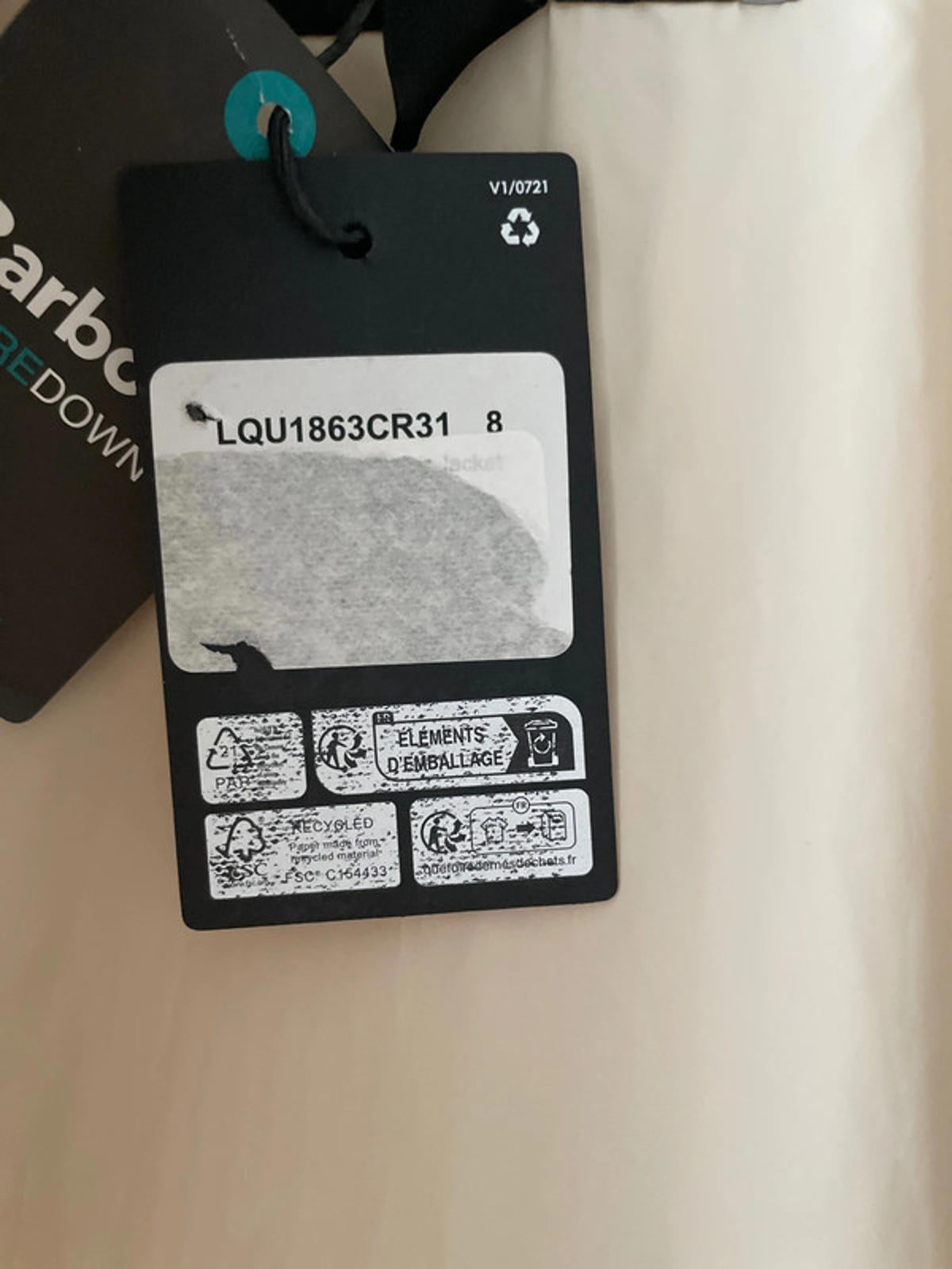 Women’s Barbour International Lisbon Padded Hooded Puffer Jacket In Cream - UK 8 - 2433