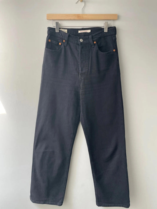 Women’s Levi’s Ribcage Straight High Waisted Fit Black Jeans - W26/L27 -1848