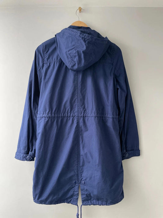 Women’s Levi’s Hooded Parka Jacket Coat In Navy - Small - 2284