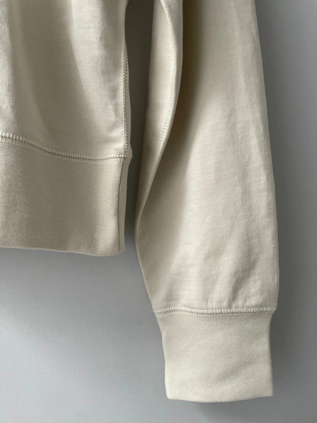 Mens Calvin Klein 1/4 Zip Rugby Polo Sweatshirt In Cream - Small- 2326