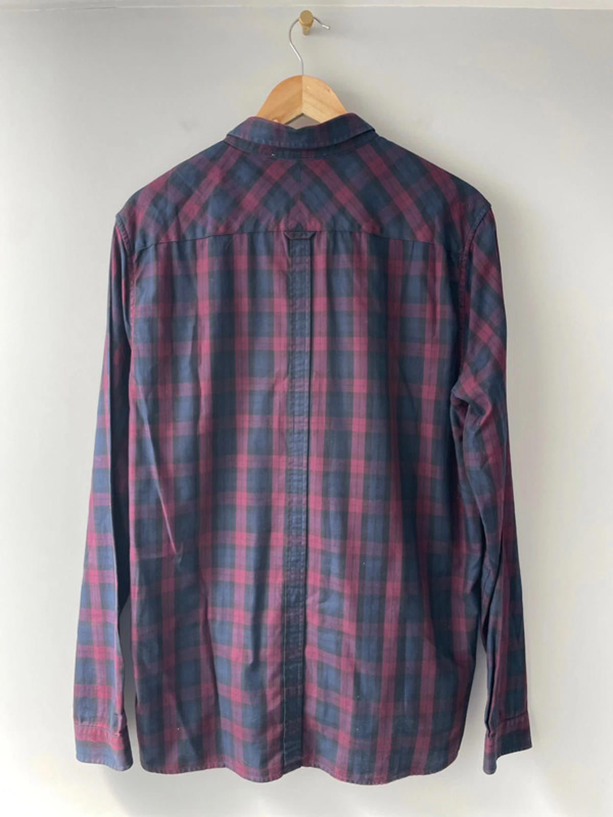 Men’s Fred Perry Premium Long Sleeve Check Shirt - Large - 1581