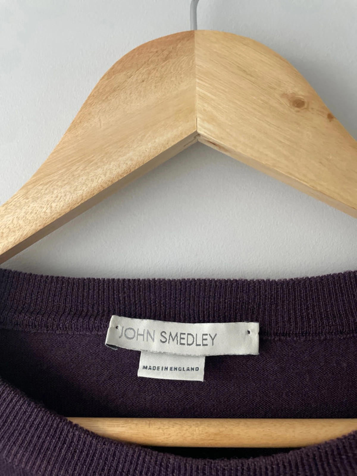 Men’s John Smedley 100% Merino Wool Crew Neck Jumper In Purple - XLarge - 2051