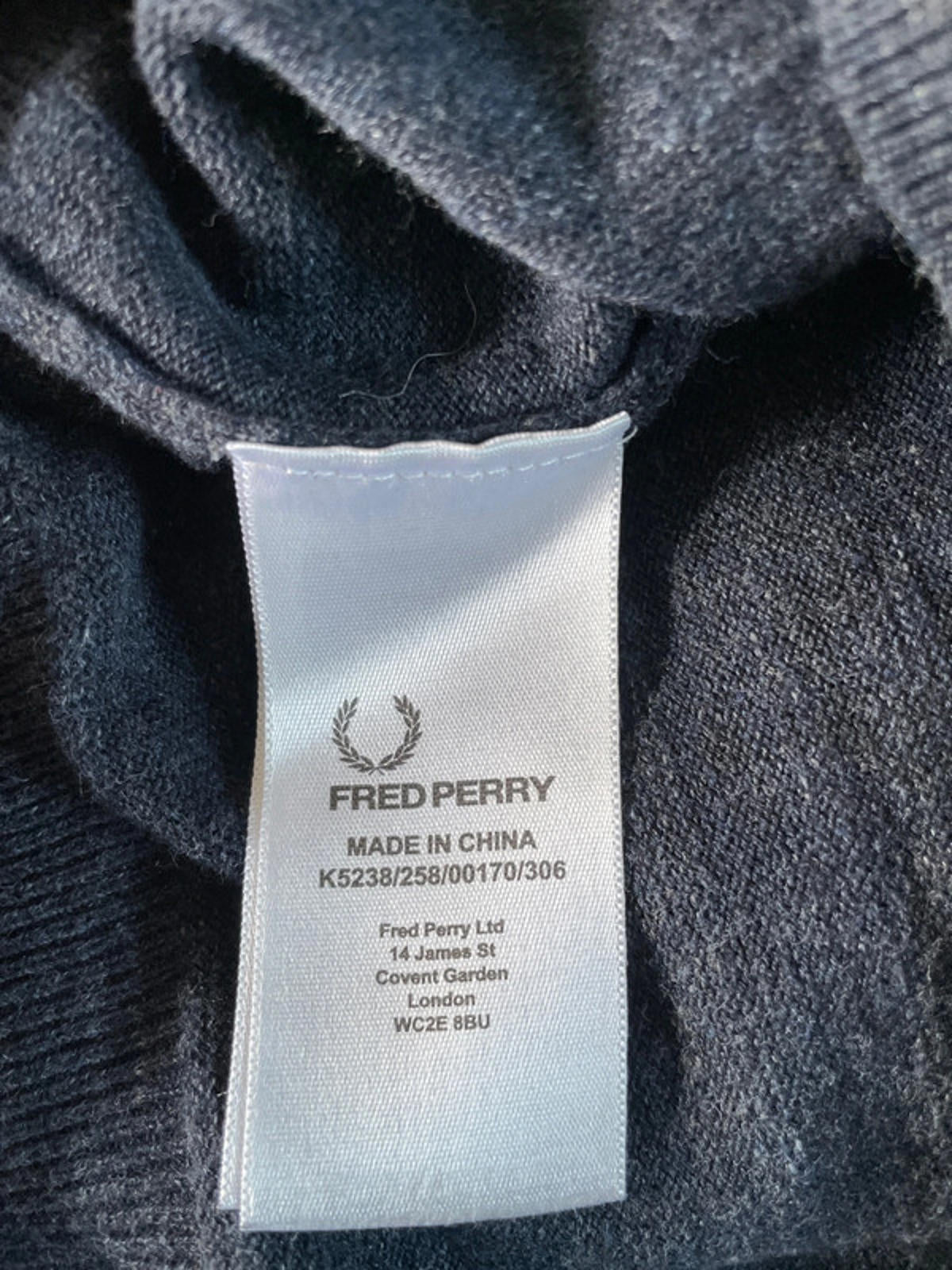 Men’s Fred Perry Long Sleeve Crew Neck Jumper In Grey - Small - 2064