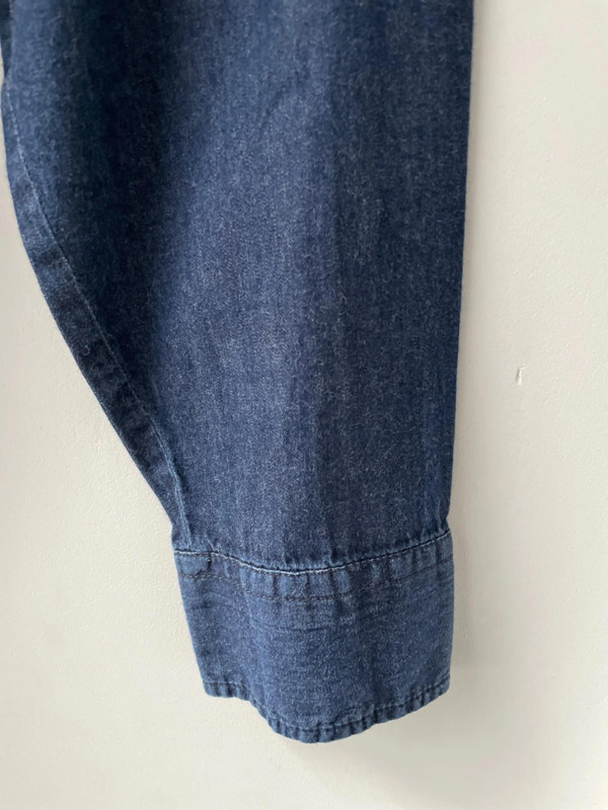 Men’s Religion Slim Fit long sleeve denim shirt with chest pocket - Large - 0041