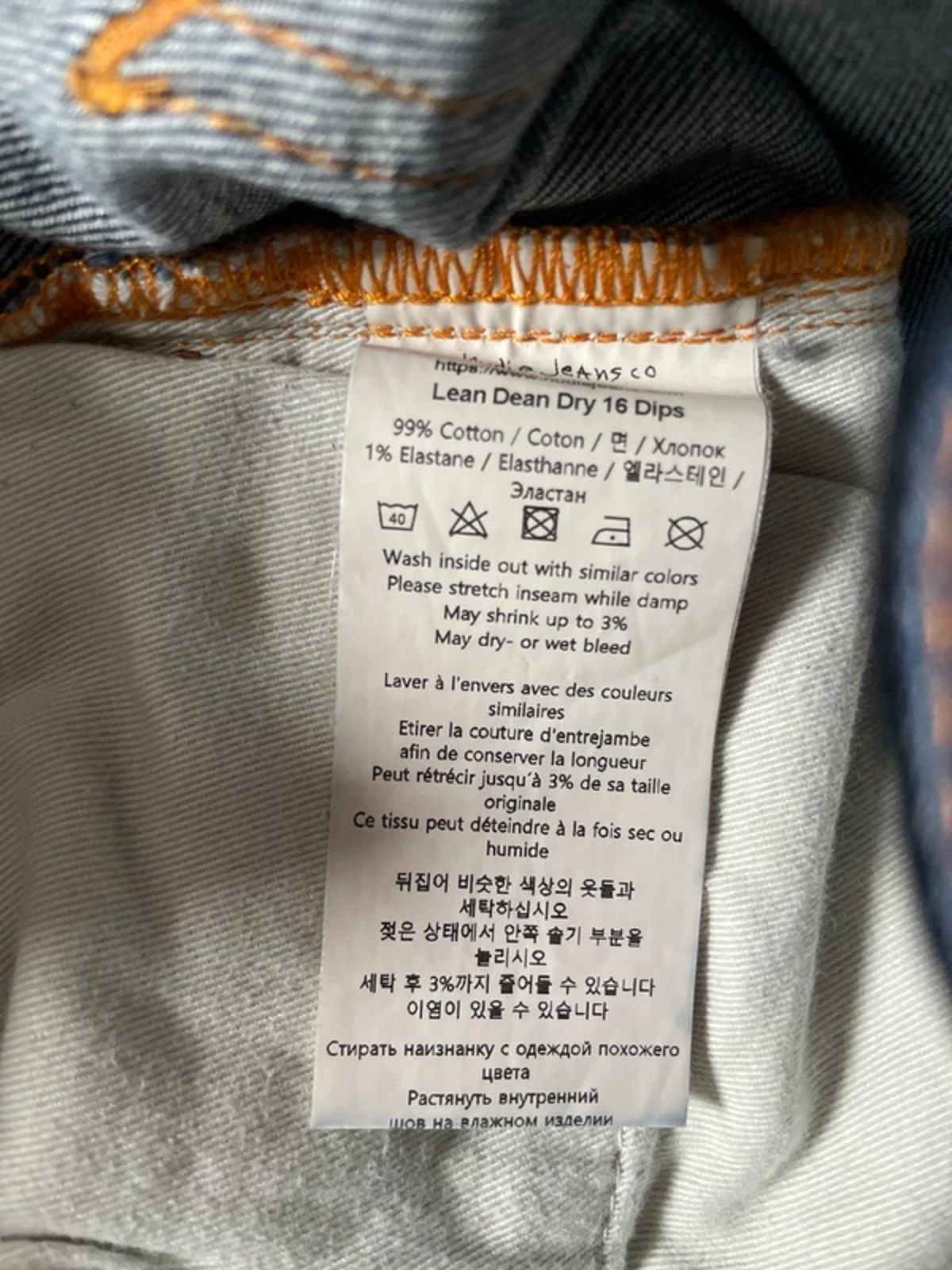 Men’s Nudie Lean Dean Slim Leg Jeans In Navy - W32/L32 - 2910