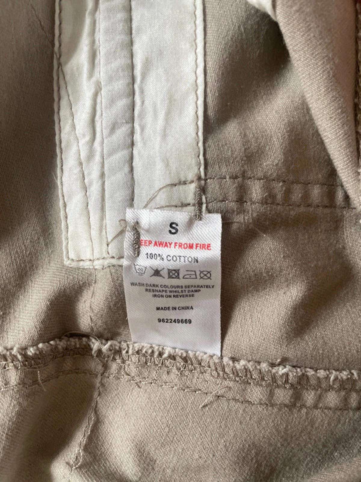 Men’s Baggy Oversized Fit Cargo Shorts In beige - W33 - 1914