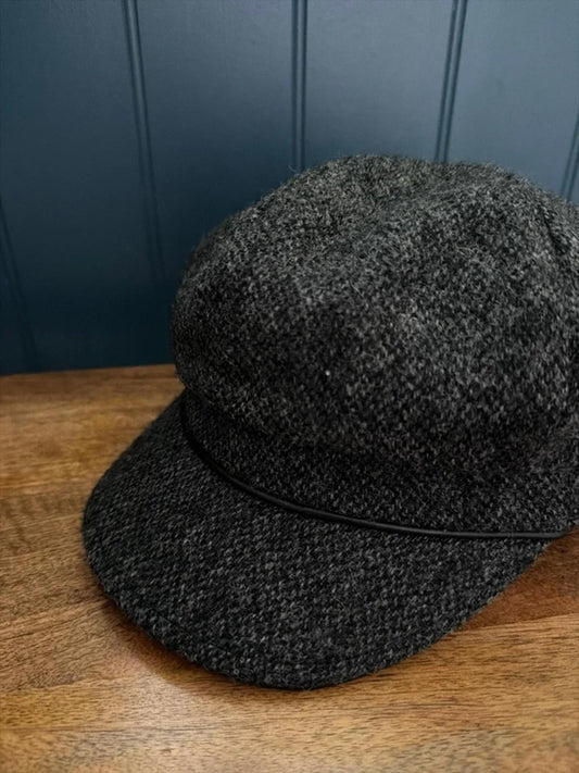 Women’s Barbour Premium Wool Baker Boy Hat In Grey - Small - 3229