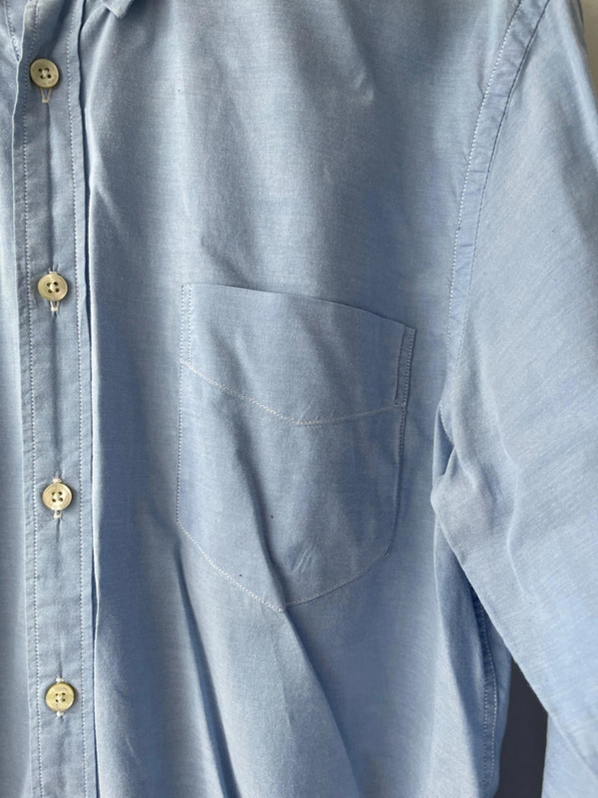 Men’s Pretty Green Oxford Chambray Shirt - Medium - 1759