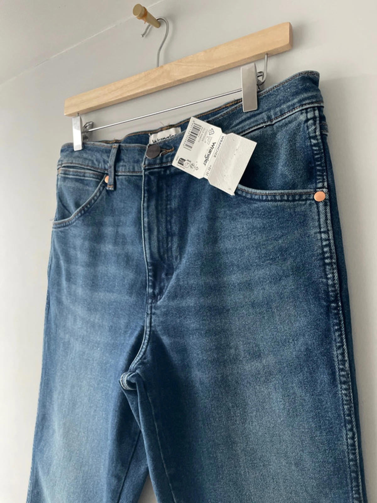 Mens Wrangler Wrancher Slim Bootcut Fit Jeans In Navy - W32/L32 - 2382