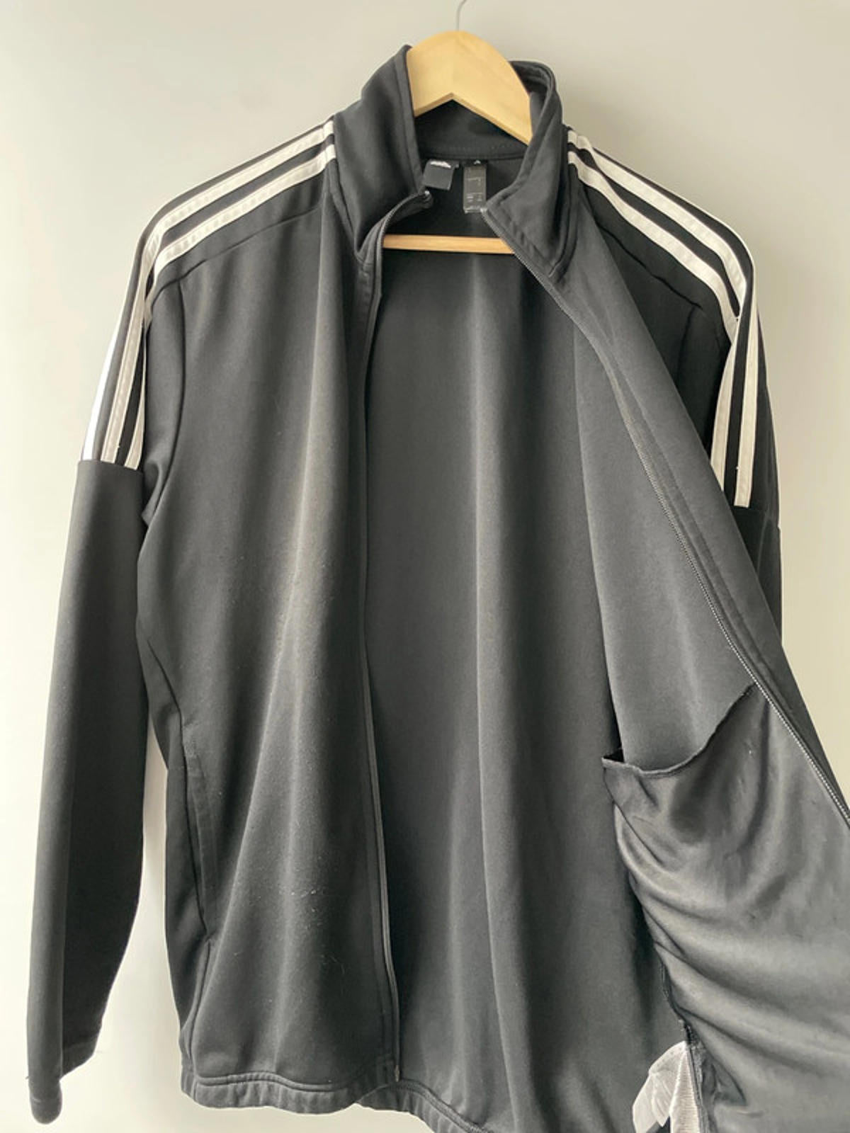 Men’s Adidas Full Zip Track Jacket Top In Black - Large - 2318